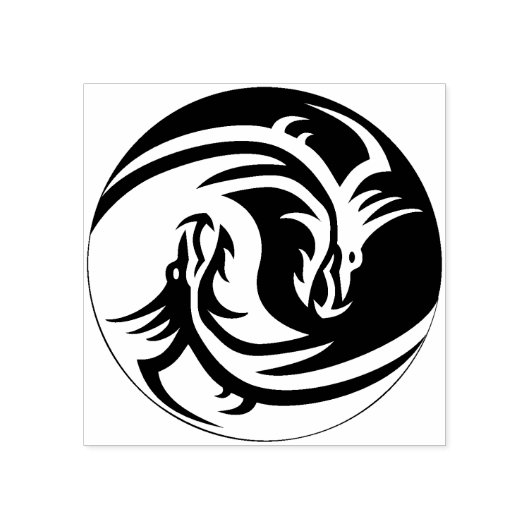 Dragon Yin Yang Rubber Stamp Rubberstempel (Afrduk)