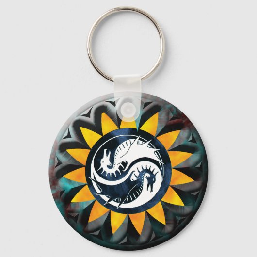Dragon Yin Yang Sleutelhanger (Voorkant)