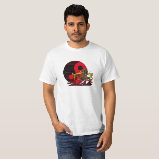 Dragon Yin Yang T-Shirt (Voorkant volledig)