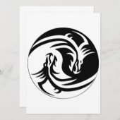 Dragon Yin Yang Uitnodiging (Voorkant / Achterkant)