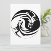 Dragon Yin Yang Uitnodiging (Staand voorkant)