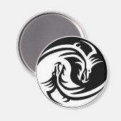 Dragon YinYang 2¼ inch ronde magneet (Voorkant / Achterkant)