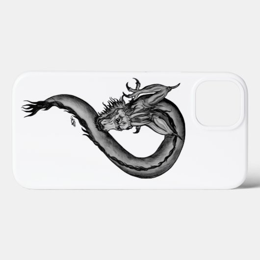 Dragon zwart-wit ontwerp Case-Mate iPhone case (Achterkant (horizontaal))