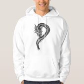 Dragon zwart-wit ontwerp hoodie (Voorkant)