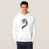 Dragon zwart-wit ontwerp hoodie (Voorkant volledig)