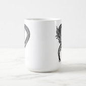 Dragon zwart-wit ontwerp koffiemok (Center)