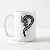 Dragon zwart-wit ontwerp koffiemok (Links)