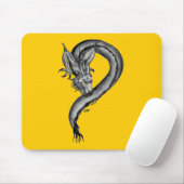 Dragon zwart-wit ontwerp muismat (Met muis)