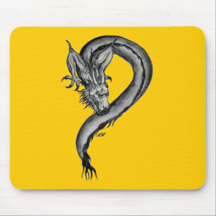 Dragon zwart-wit ontwerp muismat