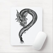 Dragon zwart-wit ontwerp muismat (Met muis)