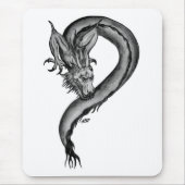 Dragon zwart-wit ontwerp muismat (Voorkant)