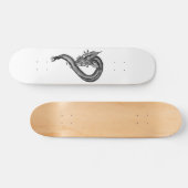 Dragon zwart-wit ontwerp skateboard (Horizontaal)