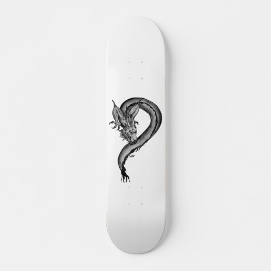 Dragon zwart-wit ontwerp skateboard (Voorkant)