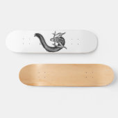 Dragon zwart-wit ontwerp skateboard (Horizontaal)