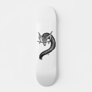 Dragon zwart-wit ontwerp skateboard