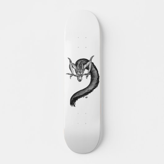Dragon zwart-wit ontwerp skateboard (Voorkant)