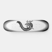 Dragon zwart-wit ontwerp skateboard (Horizontaal)