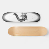 Dragon zwart-wit ontwerp skateboard (Horizontaal)