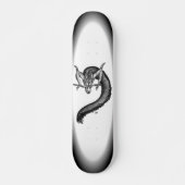 Dragon zwart-wit ontwerp skateboard (Voorkant)
