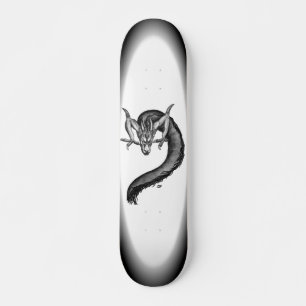 Dragon zwart-wit ontwerp skateboard