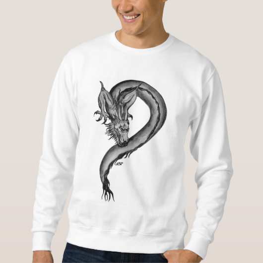 Dragon zwart-wit ontwerp trui (Voorkant)