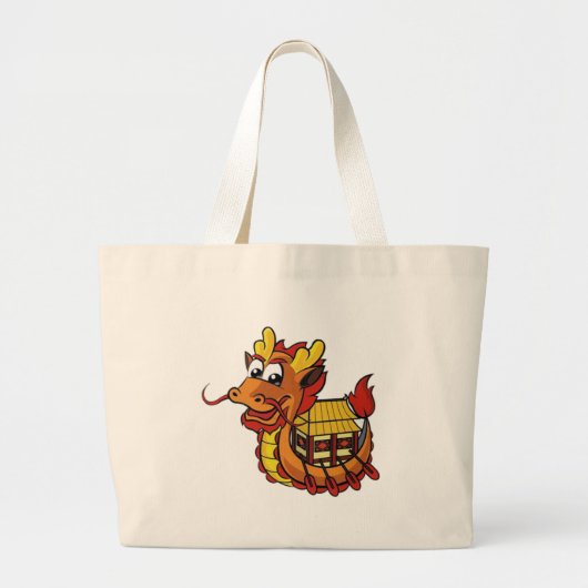 Dragonboot Grote Tote Bag (Voorkant)