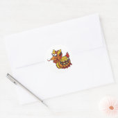 Dragonboot Ronde Sticker (Envelop)