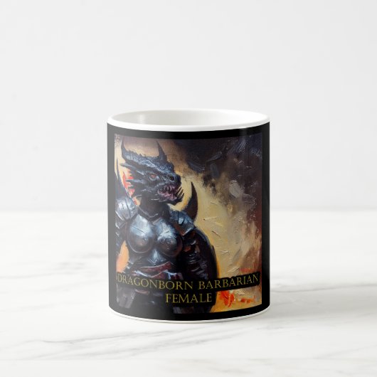 Dragonborn barbaars Vrouw Koffiemok (Center)