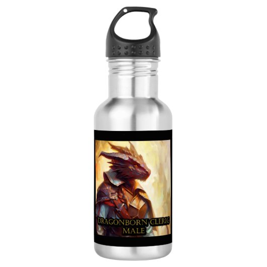 Dragonborn Cleric Man Waterfles (Voorkant)