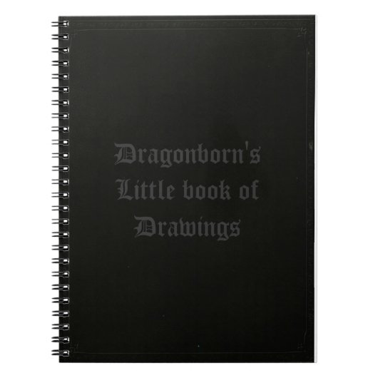 Dragonborn's boekje met tekeningen notitieboek (Voorkant)