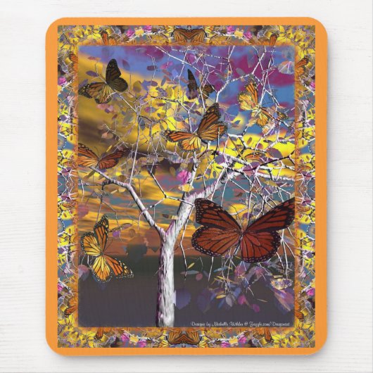 Dragoncats Butterfly Fantasy Mousepad Muismat (Voorkant)