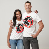 Dragoncircle - Zwart met rood vuur T-shirt (Unisex)