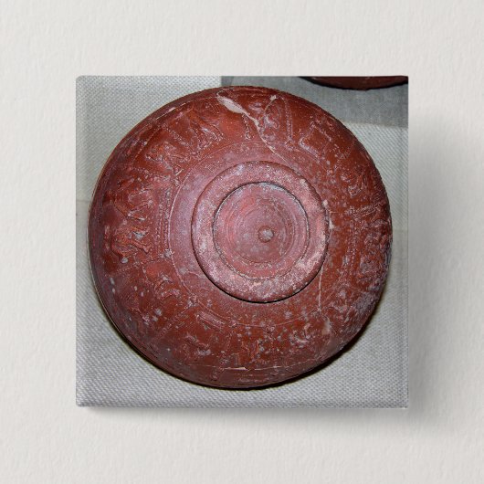 Dragondorff cup, c.150 BC (aardewerk) Vierkante Button 5,1 Cm (Voorkant)