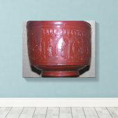 Dragondorff cup, uit Graufesenque, c.150 BC (ter) Canvas Afdruk (Insitu (Houten vloer))