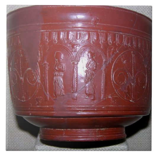 Dragondorff cup, uit Graufesenque, c.150 BC (ter) Tegeltje (Voorkant)