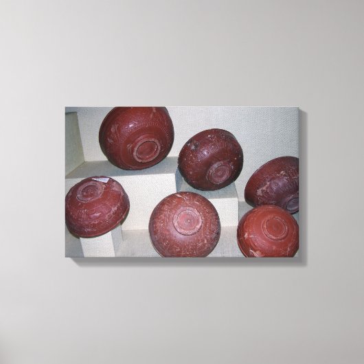 Dragondorff cups, c.150 BC (aardewerk) Canvas Afdruk (Voorkant)