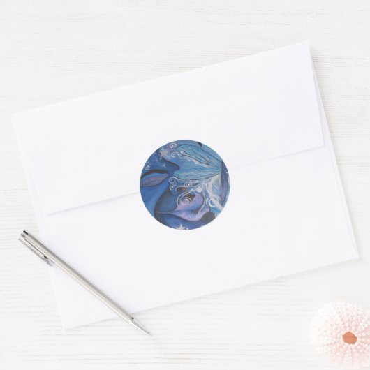 DrAgOneLy MoOn Ronde Sticker (Envelop)