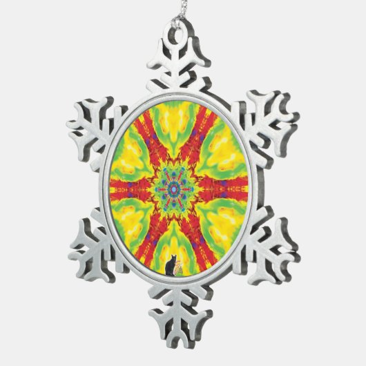 Dragoneye Kaleidoscope Snowflake Ornament (Rechts)