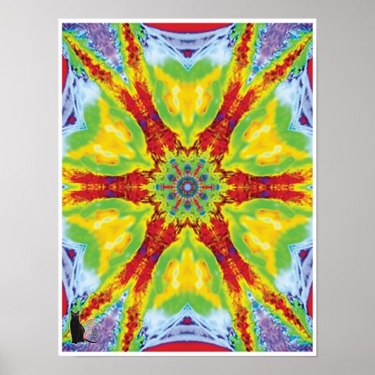 Dragoneye Kinetic Collage Kaleidoscope Poster (Voorkant)