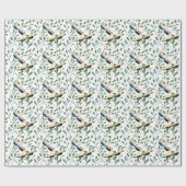 Dragonfiles Cheerful Summer Leaf Pattern Cadeaupapier (Vlak)