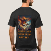 "Dragonfire Duel: The Clash of Fiery Tempers" T-shirt (Achterkant)