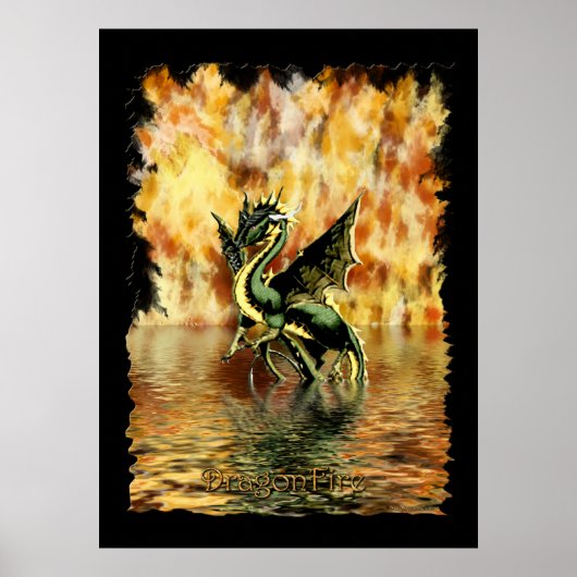 DRAGONFIRE het Poster van de Kunst van de Draak (Voorkant)