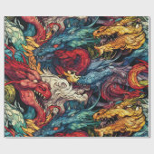 Dragonfire Kaleidoscoop inpakpapier (Vlak)