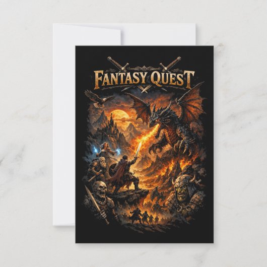 Dragonfire Quest Bedankkaart (Voorkant)