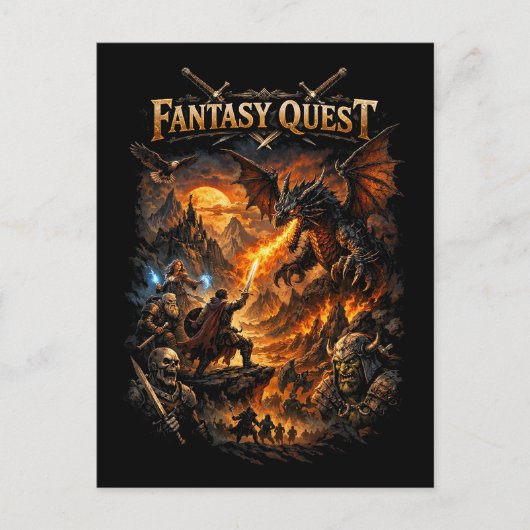 Dragonfire Quest Briefkaart (Voorkant)