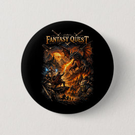 Dragonfire Quest Ronde Button 5,7 Cm