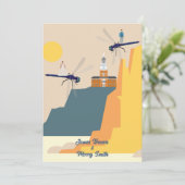Dragonflies als Planes Cliff Castle Wedding Kaart (Staand voorkant)