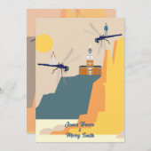 Dragonflies als Planes Cliff Castle Wedding Kaart (Voorkant / Achterkant)