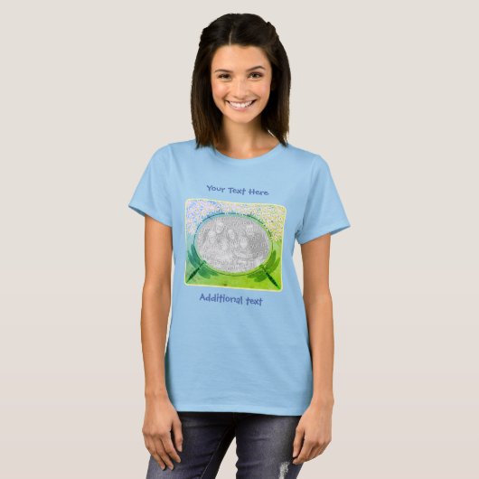 Dragonflies And Daisy Flowers Photo Personalized T-shirt (Voorkant volledig)