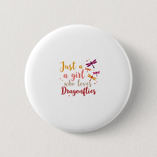 Dragonflies Animals Women Gift Idea Dragonfly (1) Ronde Button 5,7 Cm (Voorkant)